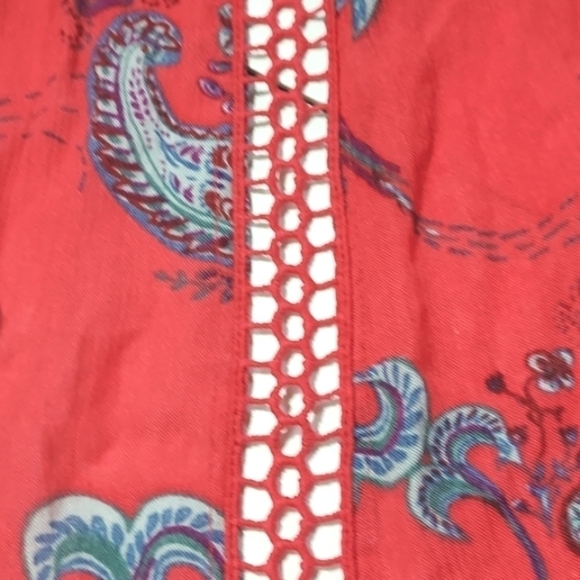 Free People Just The Two Of Us Printed Tunic Pink/Red Size Small - Picture 15 of 16